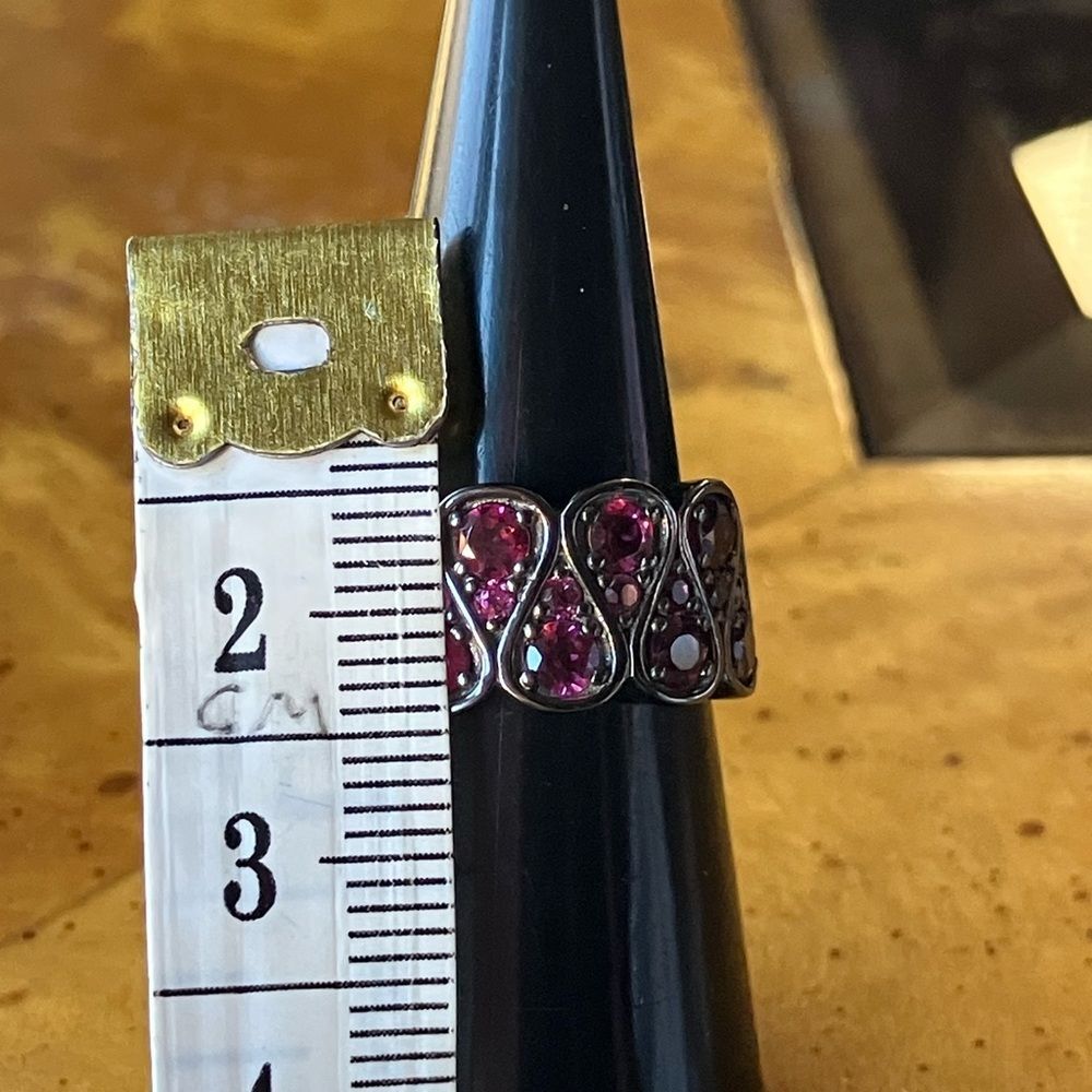 Natural Raspberry Garnet Ring Size 6 - Picture 8 of 10